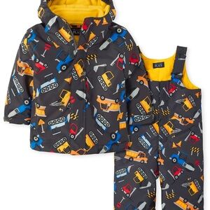 Children's Place Construction Print Snowsuit